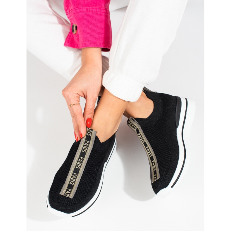 Calzado deportivo ligero de mujer en la plataforma Shelovet. negro 2