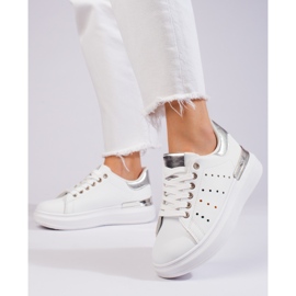 Deportivas Shelovet blancas con suela gruesa blanco 2