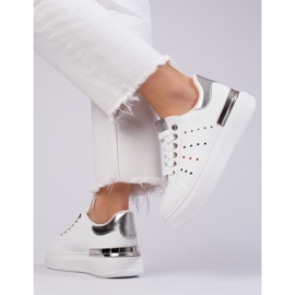 Deportivas Shelovet blancas con suela gruesa blanco 1