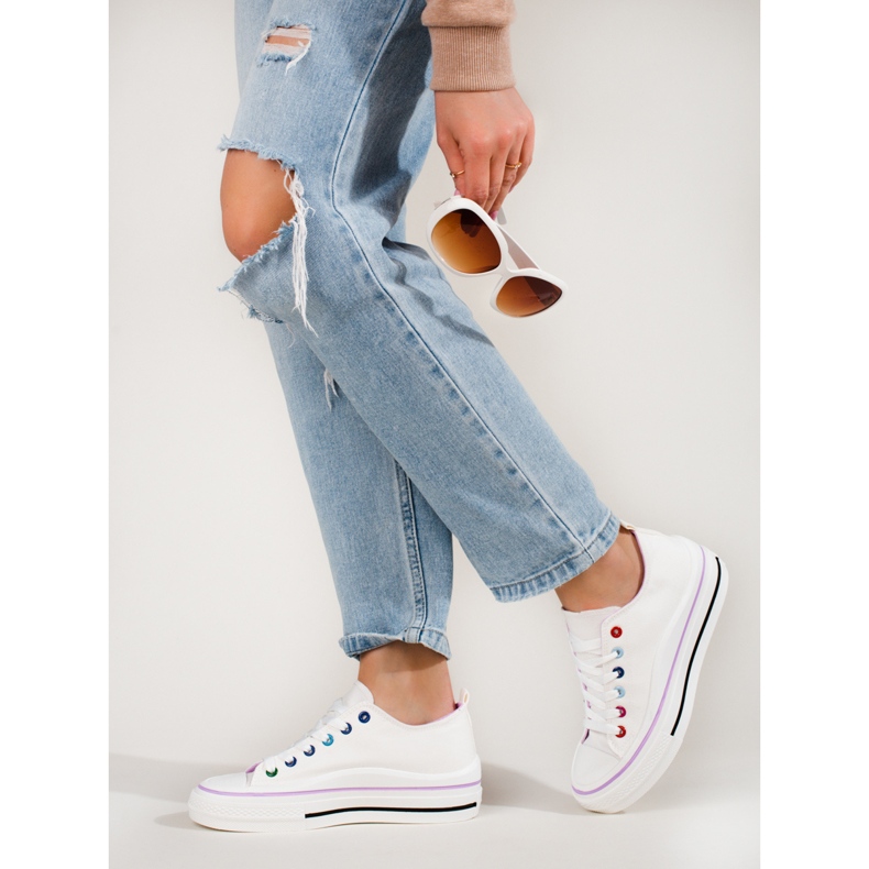 Deportivas mujer plataforma Shelovet blanco 1