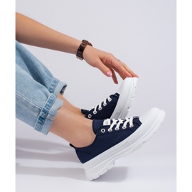 Deportivas de mujer Shelovet jeans plataforma azul 1