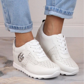 Deportivas mujer con cuña oculta blanco Jezzi ASA170-11 3