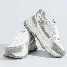 Zapatillas de mujer con suela gruesa Shelovet blanco. 6