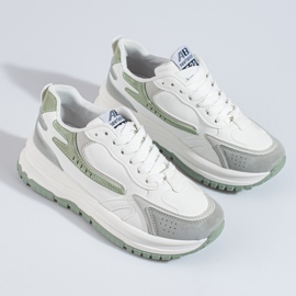 Zapatillas de mujer con suela gruesa Shelovet blanco. 4