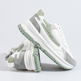 Zapatillas de mujer con suela gruesa Shelovet blanco. 5