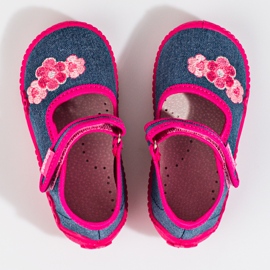 Zapatillas casa niña Viggami Misia Jeans rosa azul 3