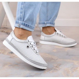 Deportivo mujer cómodo piel blanco S.Barski LR29558 3