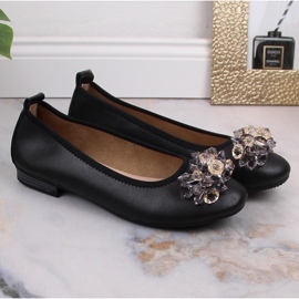 Bailarinas mujer tacón bajo en piel con cristales negro Filippo DP4527 7