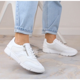Deportivas mujer cómodas blancas Rieker M0100-80 blanco 2