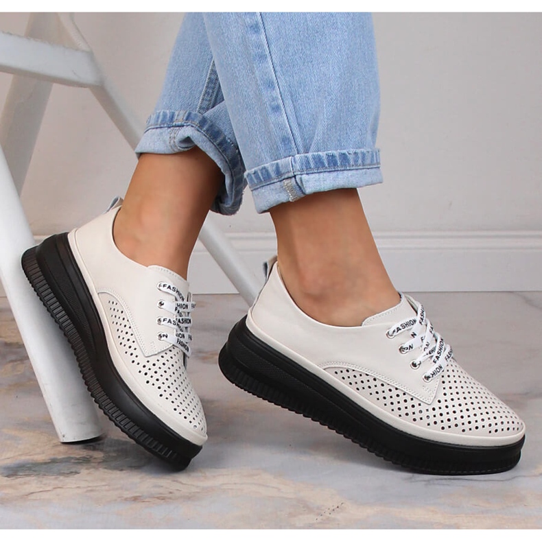 Potocki Zapatos mujer piel calados cómodos beige Artiker 52C1990 1 Potocki Zapatos mujer piel calados cómodos beige Artiker 52C1990 1