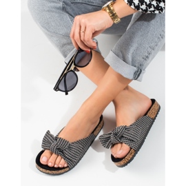 Chanclas Vinceza con lazo negro 1