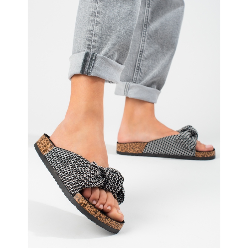 Chanclas Vinceza con lazo negro 2