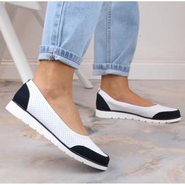 Bailarinas mujer piel calada blanca Filippo DP4524 blanco 4