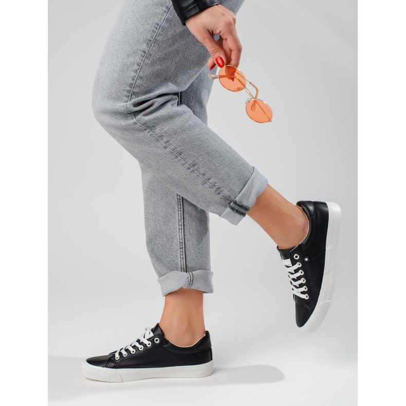 Deportivas clásicas de mujer Vinceza negras negro 2