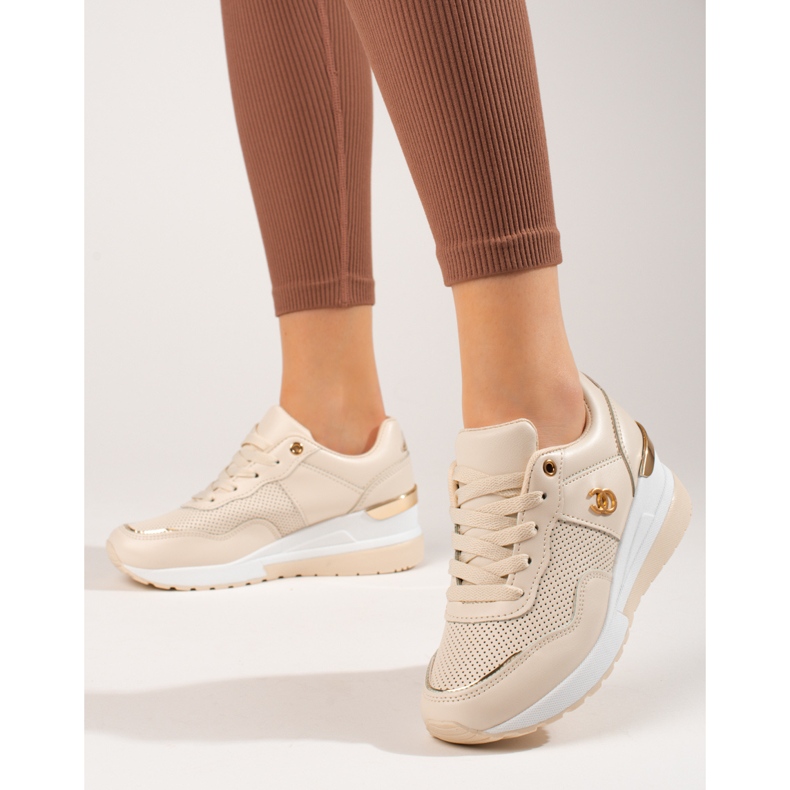 Deportivas de mujer Shelovet beige 1