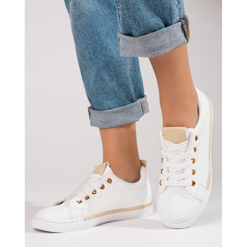 Shelovet zapatillas blancas clásicas de mujer blanco 1