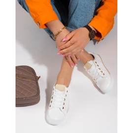 Shelovet zapatillas blancas clásicas de mujer blanco 3