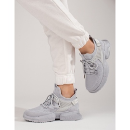 Shelovet sneakers grises calados para mujer 1