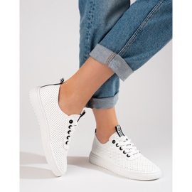 Deportivas mujer caladas Shelovet blancas blanco 1 Deportivas mujer caladas Shelovet blancas blanco 1