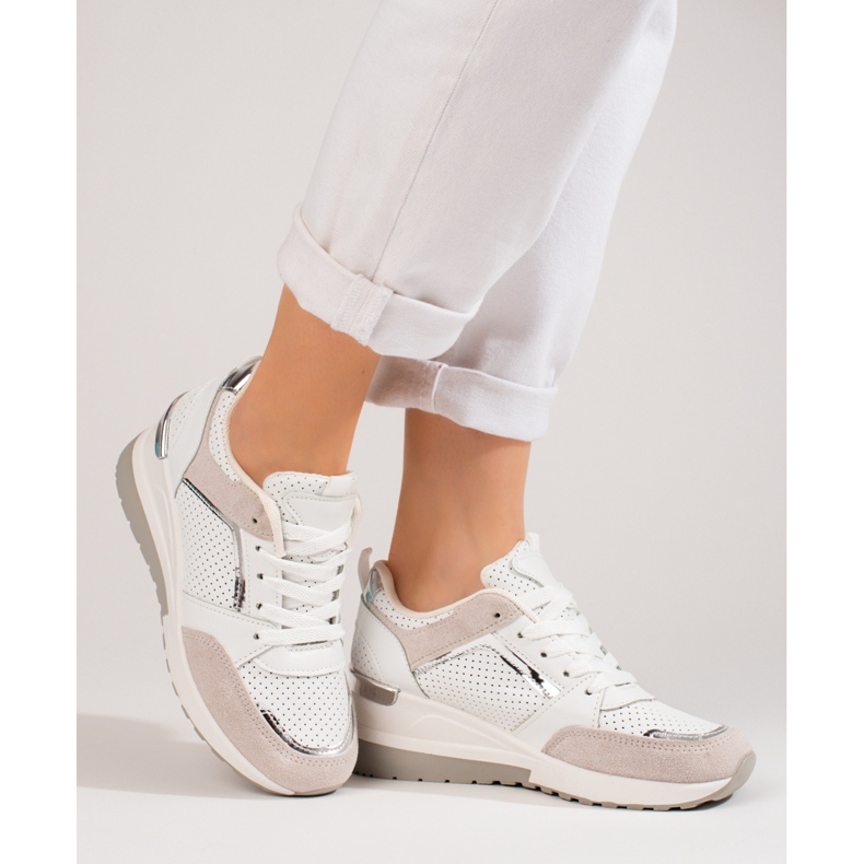 Deportivas de mujer Shelovet blancas con cuña blanco 2 Deportivas de mujer Shelovet blancas con cuña blanco 2