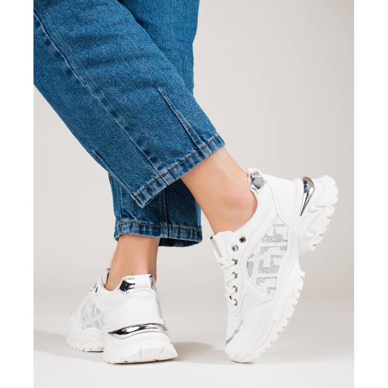 Cómodas deportivas Shelovet blancas blanco 2 Cómodas deportivas Shelovet blancas blanco 2