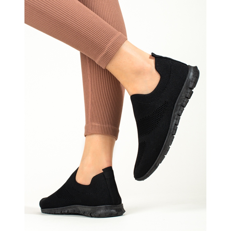 Deportivas Shelovet tejido calado negro 1 Deportivas Shelovet tejido calado negro 1