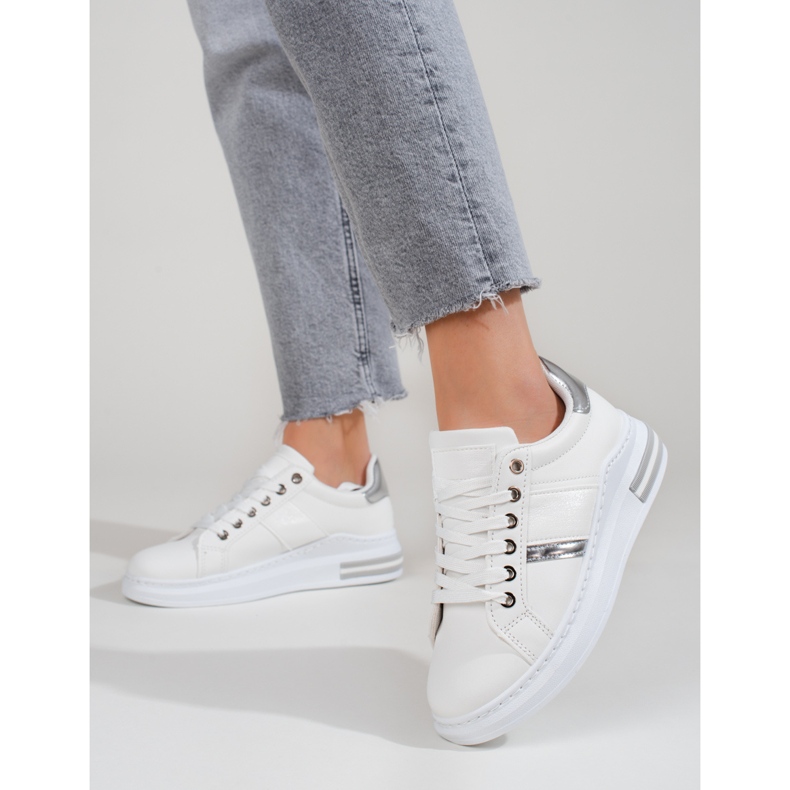 Botas blancas de mujer con suela gruesa Shelovet blanco 1