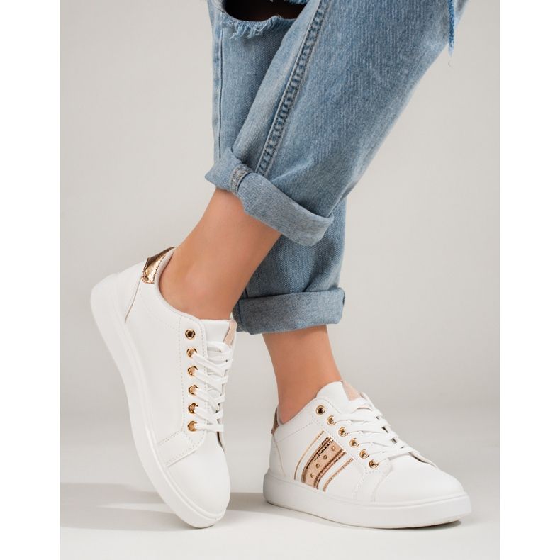 Deportivas clásicas de mujer blancas Shelovet blanco 1