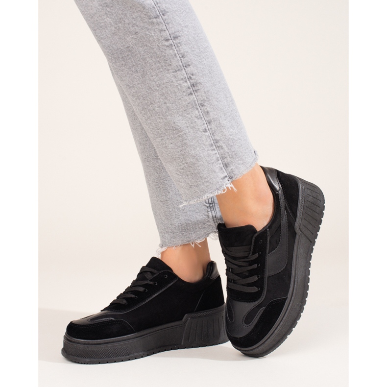 Botas plataforma mujer ante negro Shelovet 2