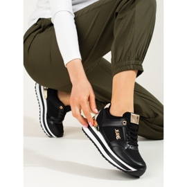 Shelovet zapatillas plataforma alta negro 3