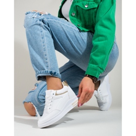 Deportivas blancas con cuña oculta de Shelovet blanco 1