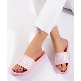 Clásicas zapatillas de casa de mujer rosa Big Star FF274A201600 rosado 3