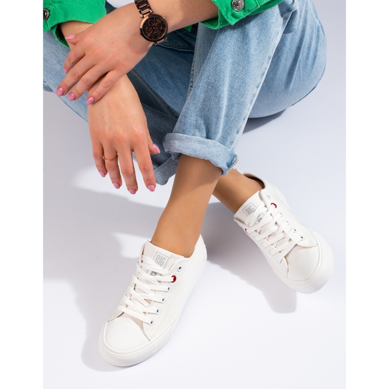 Sneakers blancas de mujer Big Star JJ274001 blanco 2