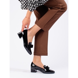 Zapatos de tacón mujer lacados con lazo Vinceza negro 2