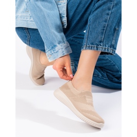 Deportivas Shelovet tejido ligero beige 2