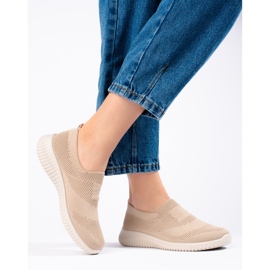 Deportivas Shelovet tejido ligero beige 3