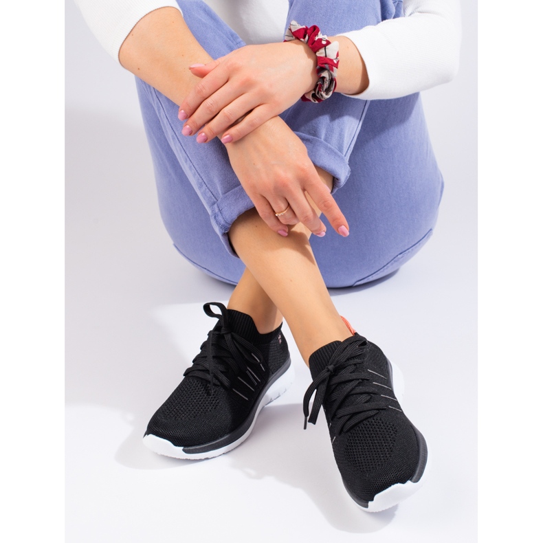 Deportivas clásicas negras con cordones Shelovet negro 1