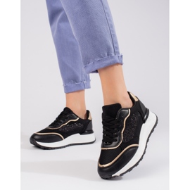 Deportivas mujer plataforma Shelovet negro 3