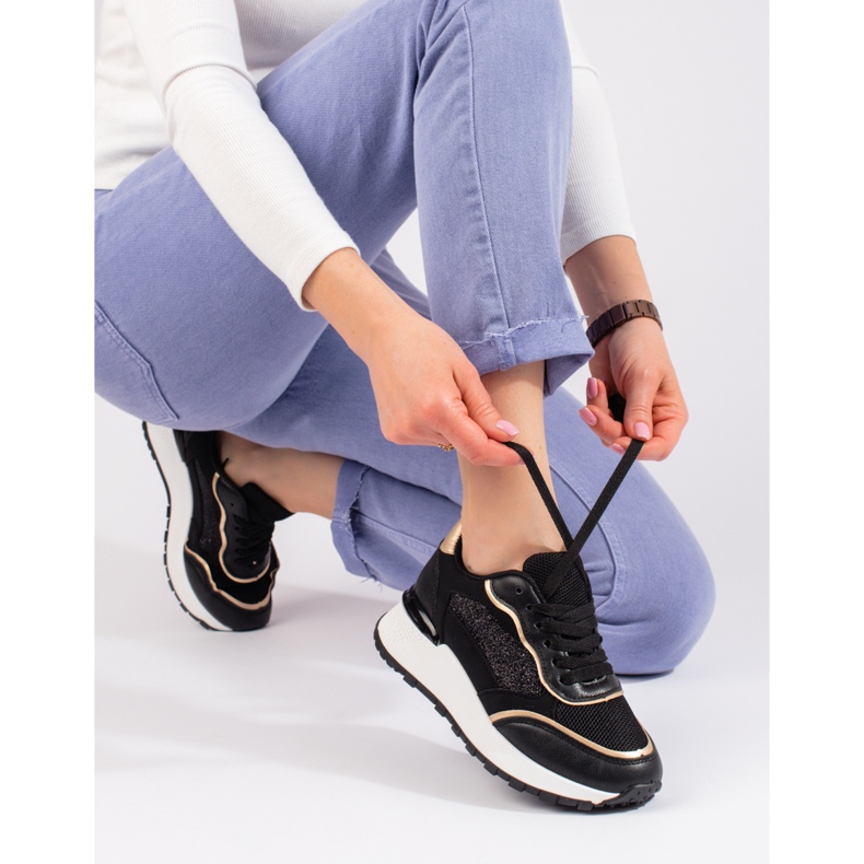 Deportivas mujer plataforma Shelovet negro 1