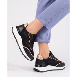 Deportivas mujer plataforma Shelovet negro 2