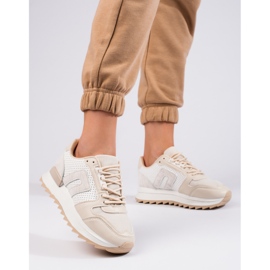 Zapatillas beige con suela gruesa de Shelovet 2