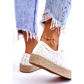 Zapatillas deportivas con plataforma trenzada Big Star para mujer LL274199 Blanco 4 Zapatillas deportivas con plataforma trenzada Big Star para mujer LL274199 Blanco 4