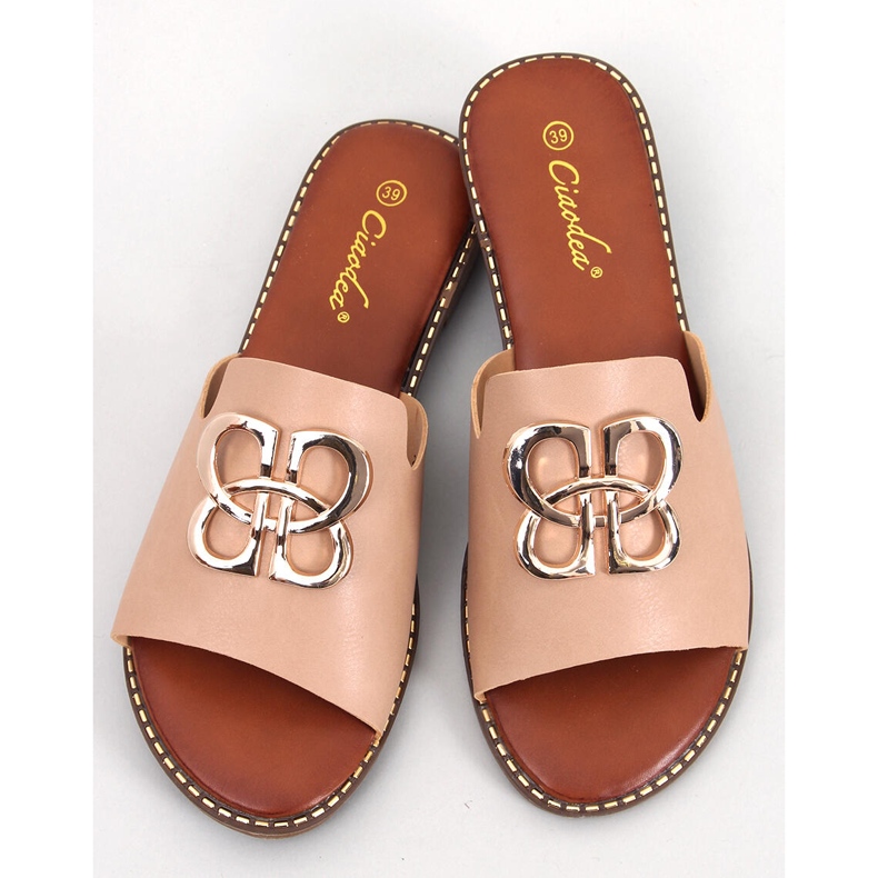 BM Pantuflas Mujer Ebano Albaricoque beige 1