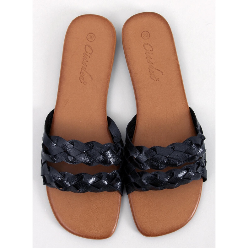 BM Pantuflas de mujer color negro esmeril 1