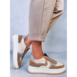 BM zapatillas Boyd Kaki con plataforma beige 3