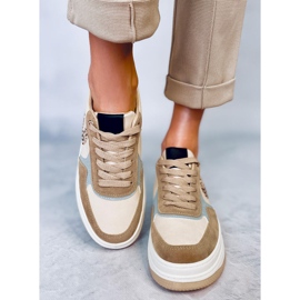 BM zapatillas Boyd Kaki con plataforma beige 2