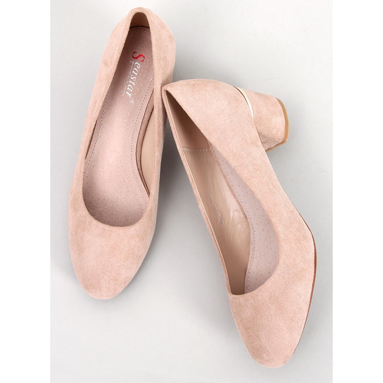 Seastar Zapatos de salón Chelsea caqui con punta redonda beige 1