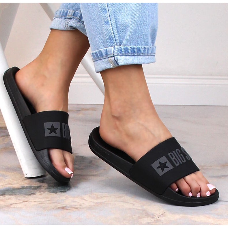 Chanclas piscina mujer Big Star FF274A200 negro 1