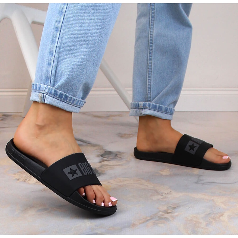 Chanclas piscina mujer Big Star FF274A200 negro 2