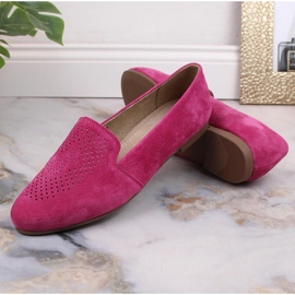 Slip-on cómodos piel ante fucsia S.Barski LR29515 rosado 7
